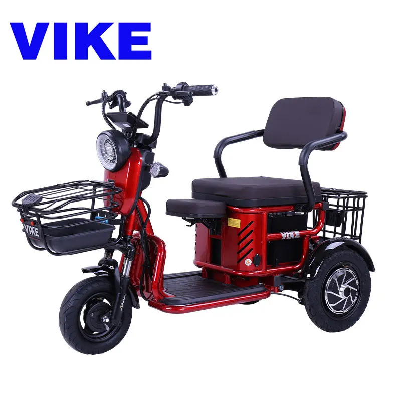 Parent-Child Dual Seat Leisure Electric Tricycle Three-Wheeled Electric Motorcycle Scooter BIKE Smart Electronic for Elderly