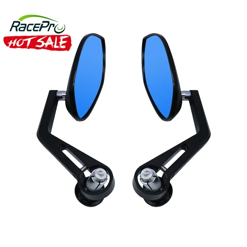 RACEPRO Universal Motorcycle Refitting Aluminum Alloy Rearview Mirror with Wide Field Vision Handlebar End Motorcycle Mirrors