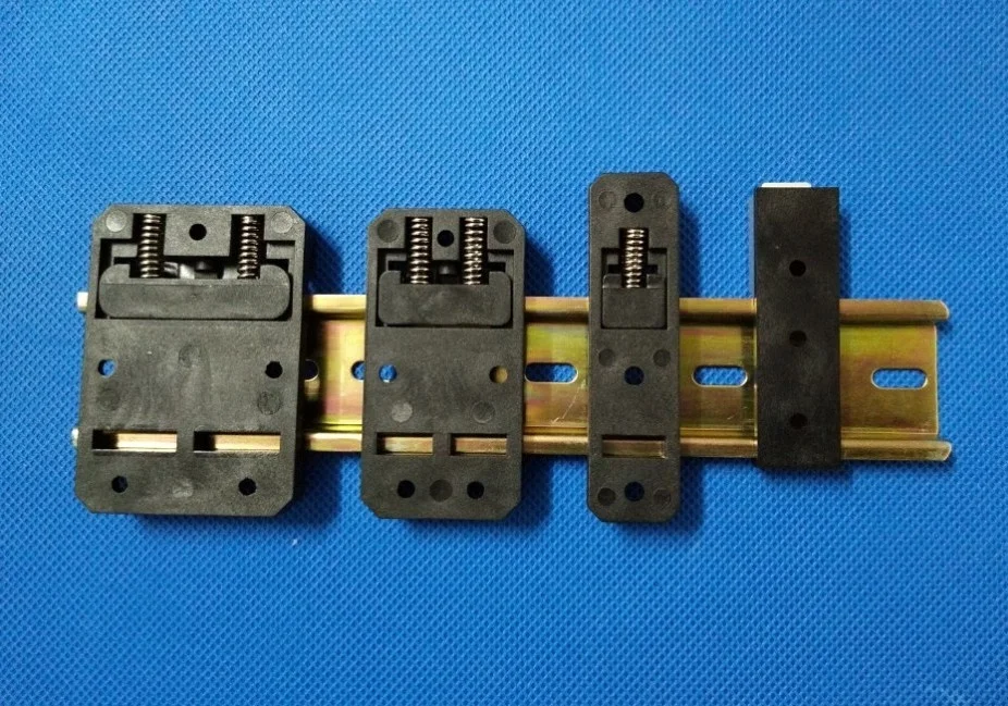 DIN Rail Mount Clips Plastic Nylon Spring Din Case Clip 76.5mmx20mmx8mm Din Standard Rail Plastic Mounting Clips