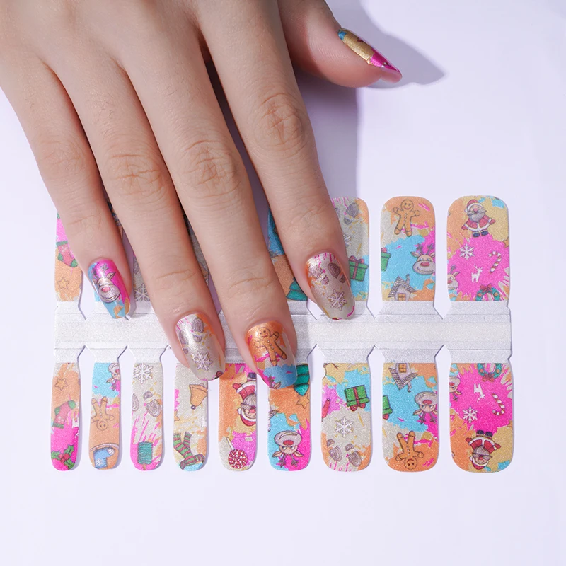China supplies wholesale metal nail accessories 2D nail art stickers