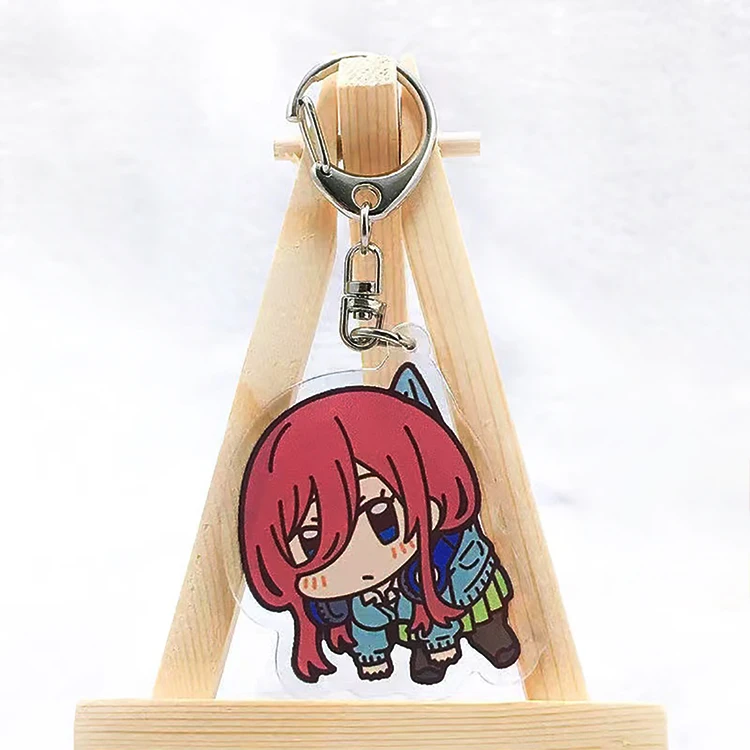 Wholesale custom flashing acrylic keychain Blank charm Cute plastic keychain