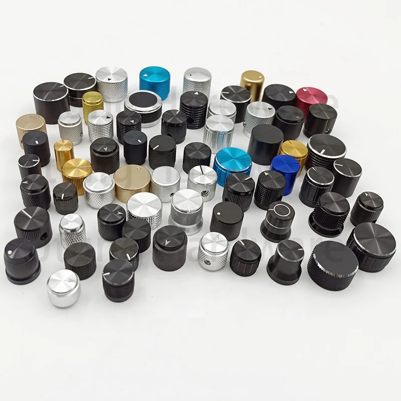 High Quality Metal Aluminum Encoder Switch Volume Control Knob fit for Spline Teeth D Shaft