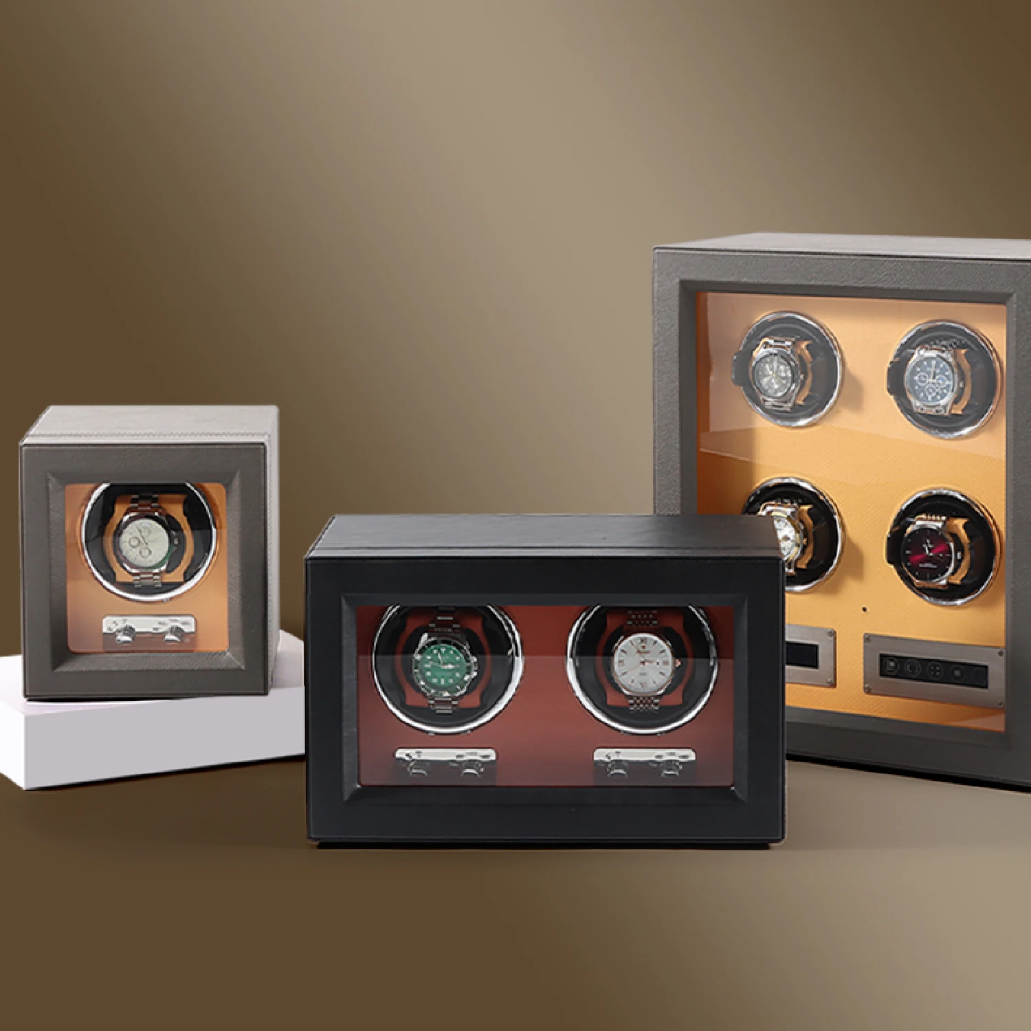 Luxury Automatic PU Leather Watch Winder Case Exclusive Watch Box Organizer with Watch Holder