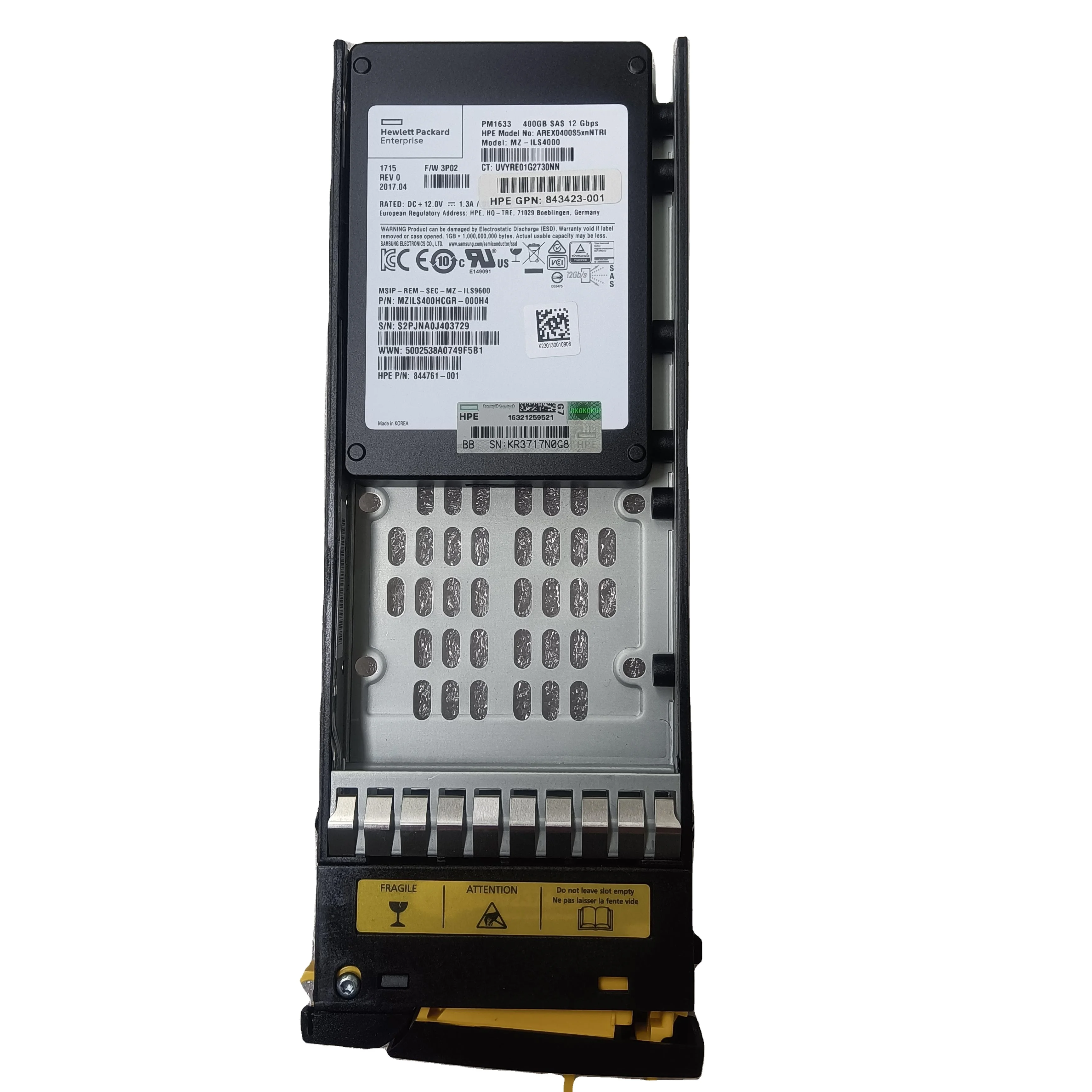 Original 844283-001 3PAR 8000 SSD 400G SAS 12G for HP