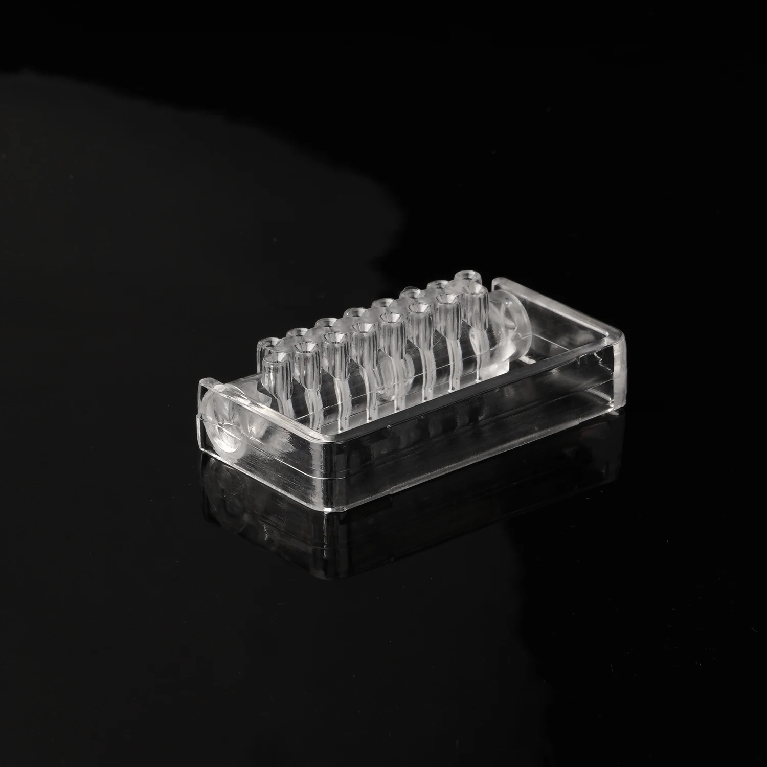 16-Holes Clear Dental Bur Holder Autoclavable Plastic Rack Stand Frame Holder Dispenser