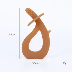 Custom Soft Animal Chewable BPA Free Food Grade Silicone Baby Teether for Kids