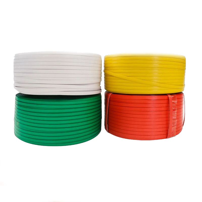 Wholesale green white shipping packaging plastic strapping belt pp strap roll