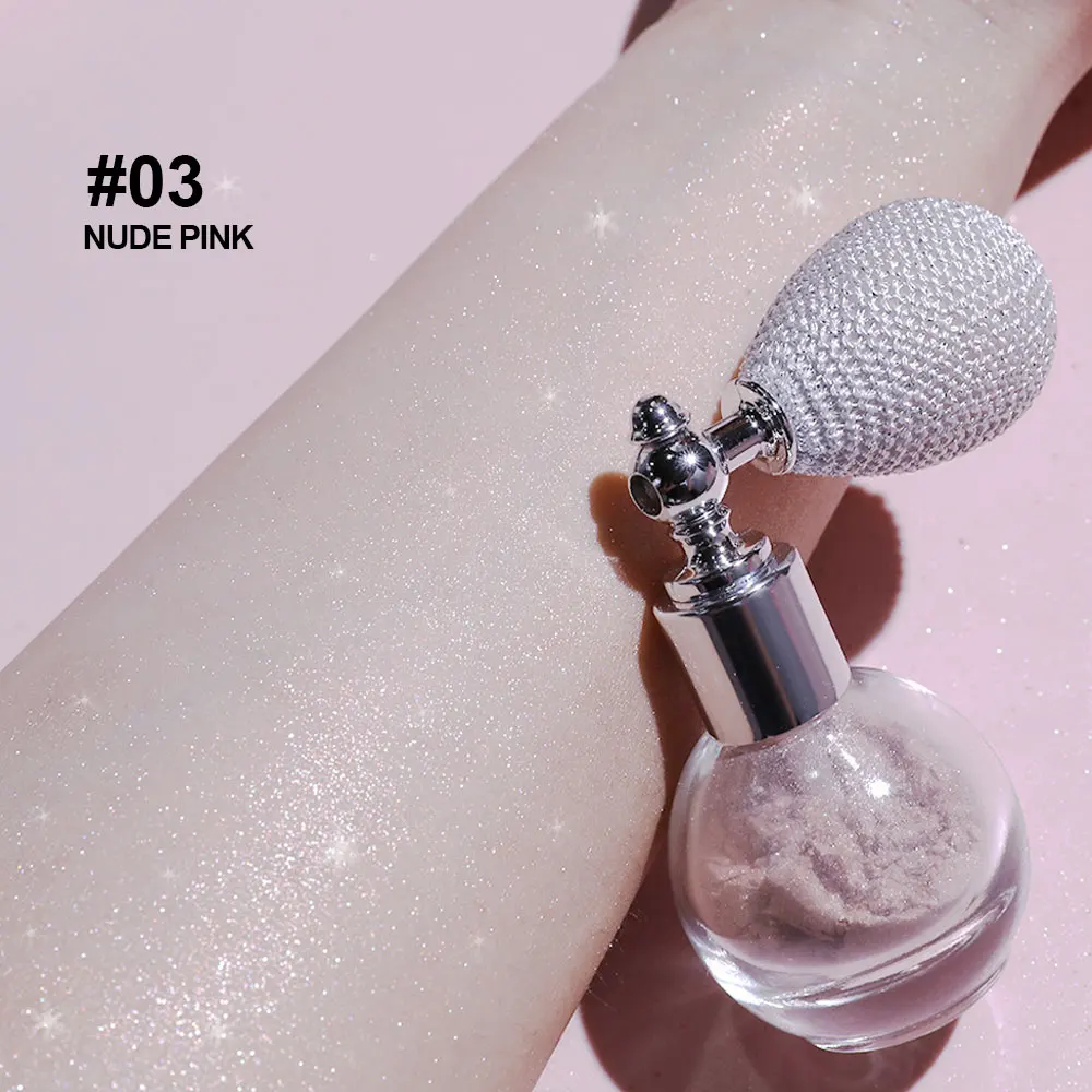 Custom Vegan Face And Body Glow Highlight Pigments Loose Shimmer Private Label Makeup Metals Highlighter Setting Spray