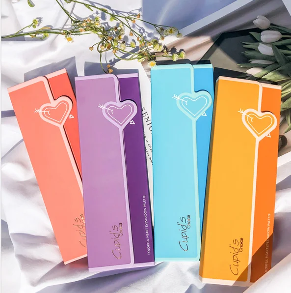 Heart Ten Color Eye Shadow Tray Waterproof Long Lasting Bright Color