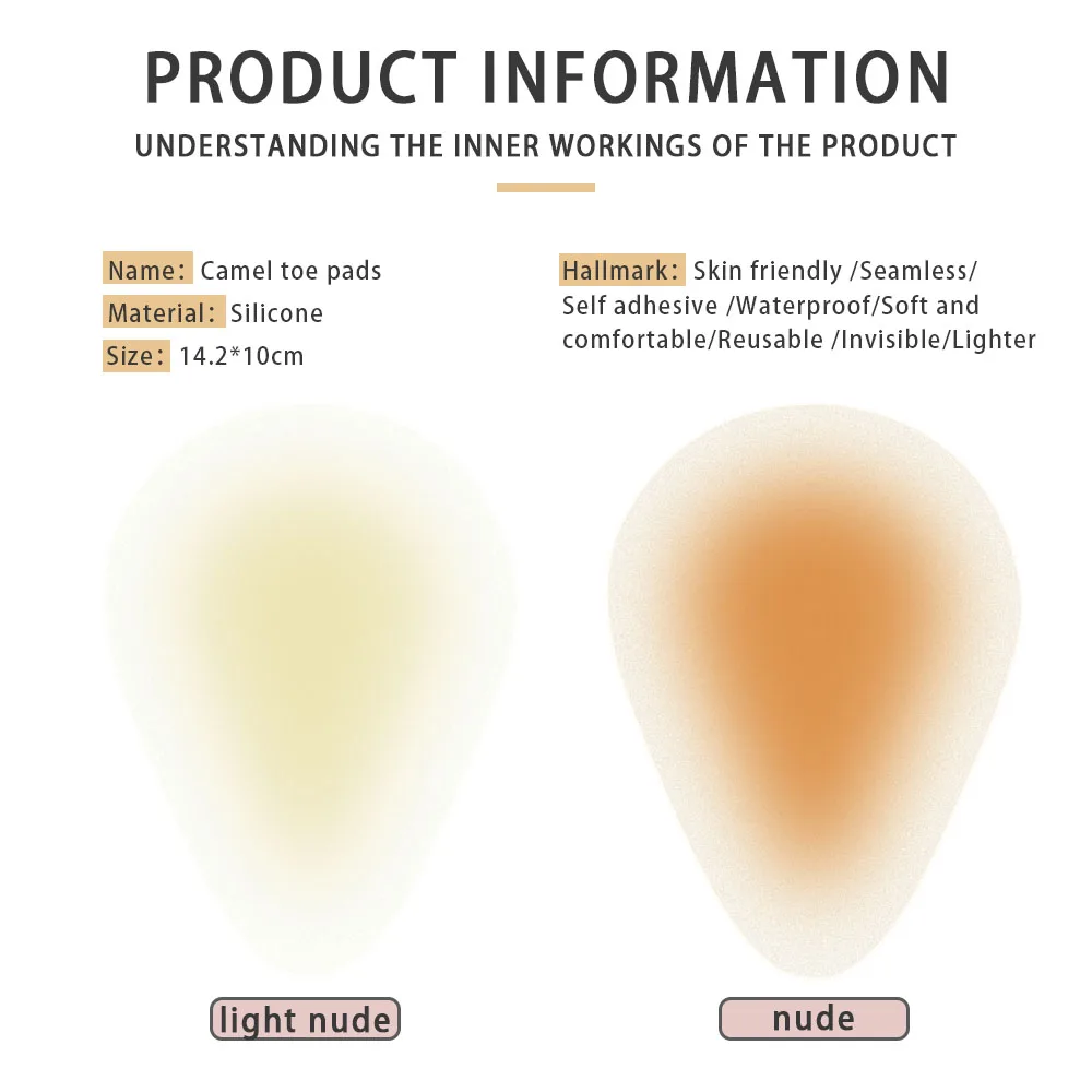 Camel Toe Hack Oem Seamless More Sticky Thin Cameltoe Hider Cover Insert Pad Guard Stopper for Yoga Swimsuit Leggings