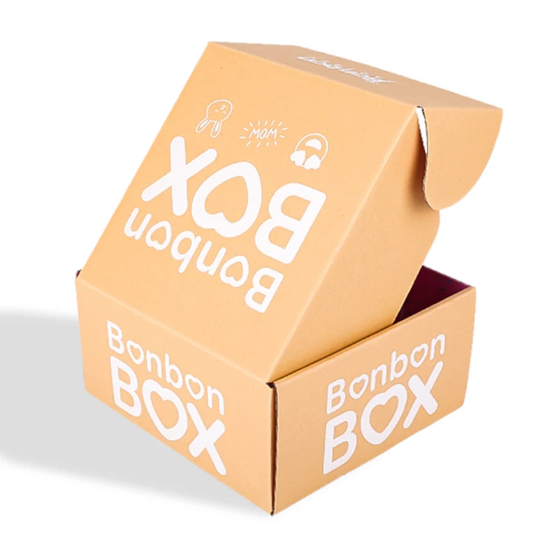 Custom Printed Pink Mailing Carton Kraft Paper Box Corrugated Shipping Cardboard Mailer Packaging Boxes