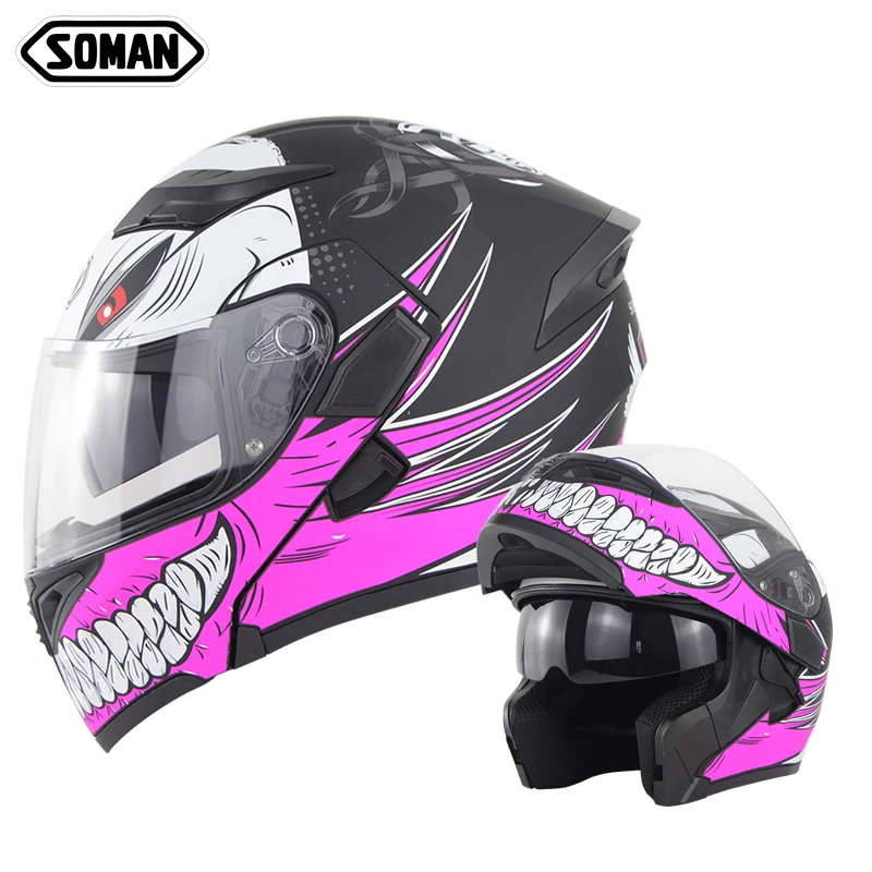 Newest Soman SM955 Flip UP Modular Motorcycle Helmets
