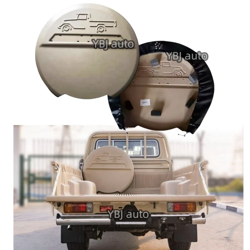 YBJ Spare Tyre Cover SUV 4*4 off road Pick Up Beige FOR LC79 FJ79 LC76 LC70 Dust and sun protection 07-21 rear Spare tire cover