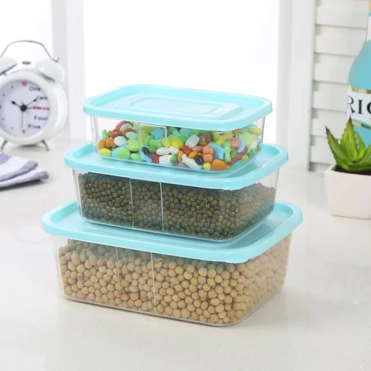 Low MOQ Low Price Hot Sale High Quality Top Grade PP Plastic Food Fruit Nut Storage Bin With Lid Freshness Portable for Home Use