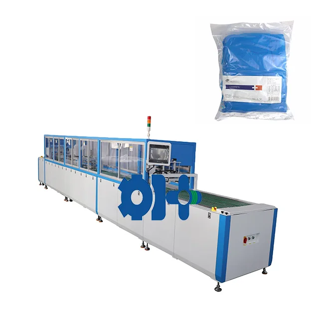 Automatic Surgical Gown Sportswear T-shirt Folding Packing Machine