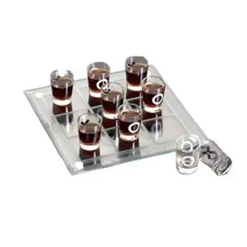Hot Sale Glass Chess Drinking Chess With Board Chess Set Glass