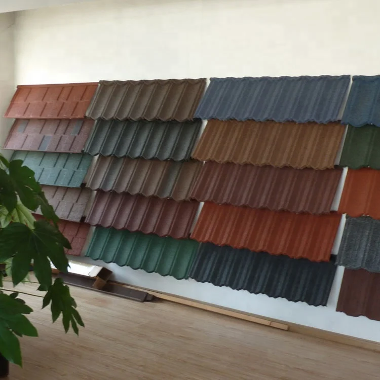 Galvanized Aluminium Metal Polymer Coated 0.4mm Stone Coated Steel Roofing Tile, Good Price Metro Roofing Tile