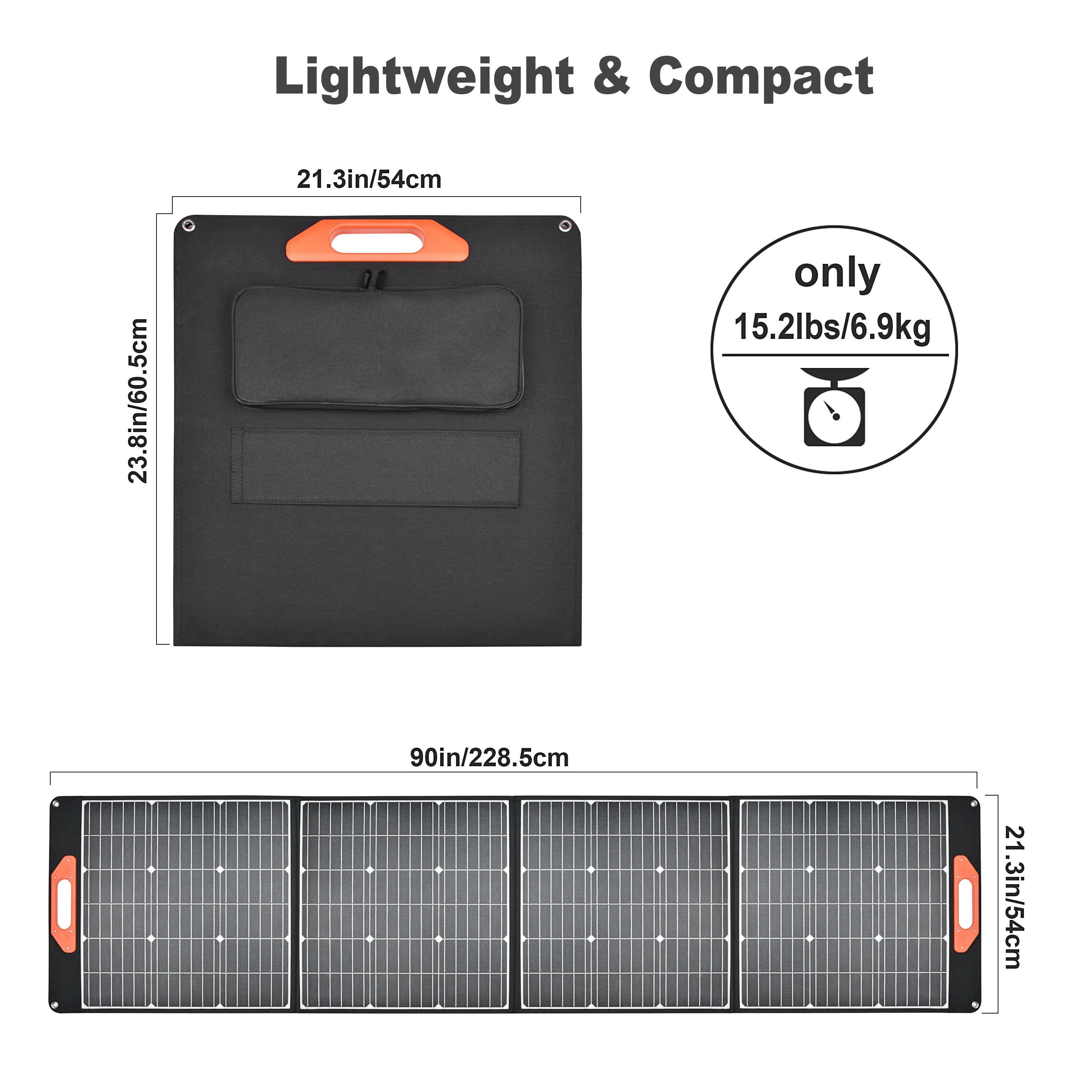 Great Quality portable 4Fold ETFE 200W Foldable handing bag size Power Charger Solar Panel with general usb port for explorer Rv