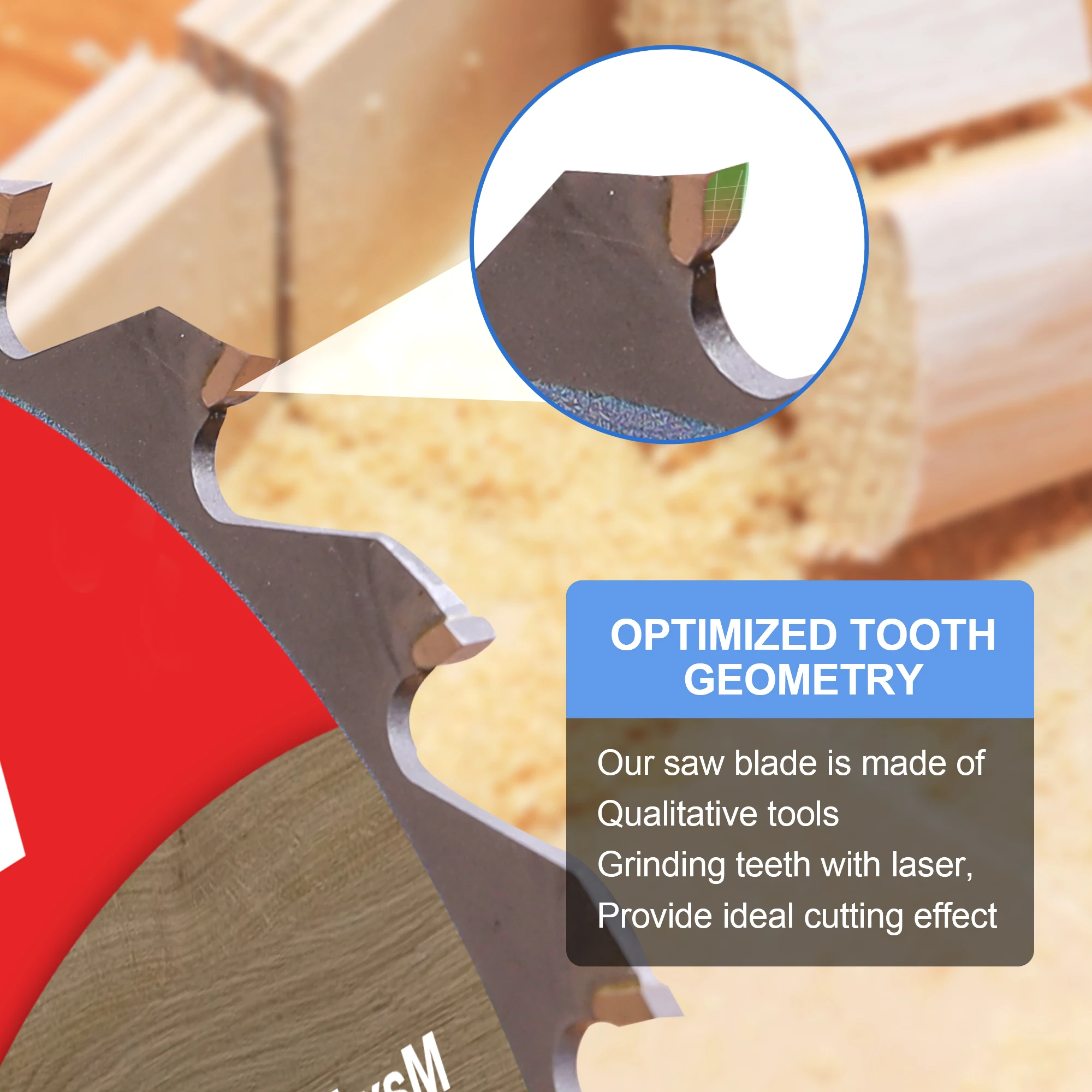 HERZO 210mm Circular Wood Saw Blade with 48T/60T/100T Cutting Blade for Wood