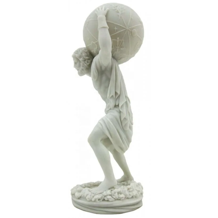 antique polishing atlas carrara white marble statue for sale
