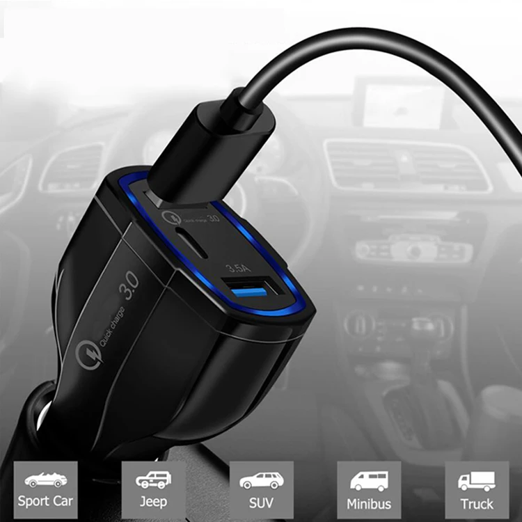Most sell products 2021 High Quality USB C Charger 5V 7A 3  Port QC 3.0 Phone Battery Adapter Cellphone Charger