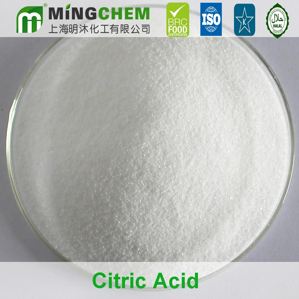 
Food Grade Additives Organic Bulk Powder Price 25kg Bag Free Drinks BP98 USP FCC Natural Fermentation Citric Acid Anhydrous 