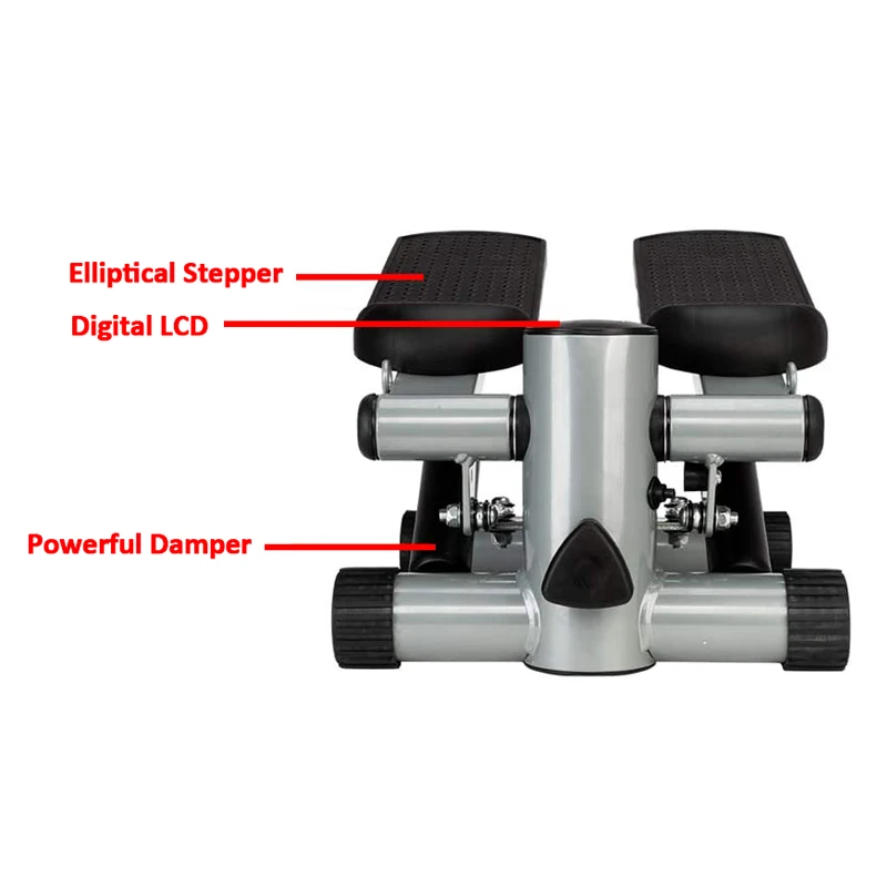 Эспандеры для помещений и ЖК-монитор, регулируемый поворот ног, мини шаговый тренажер для лестницы
