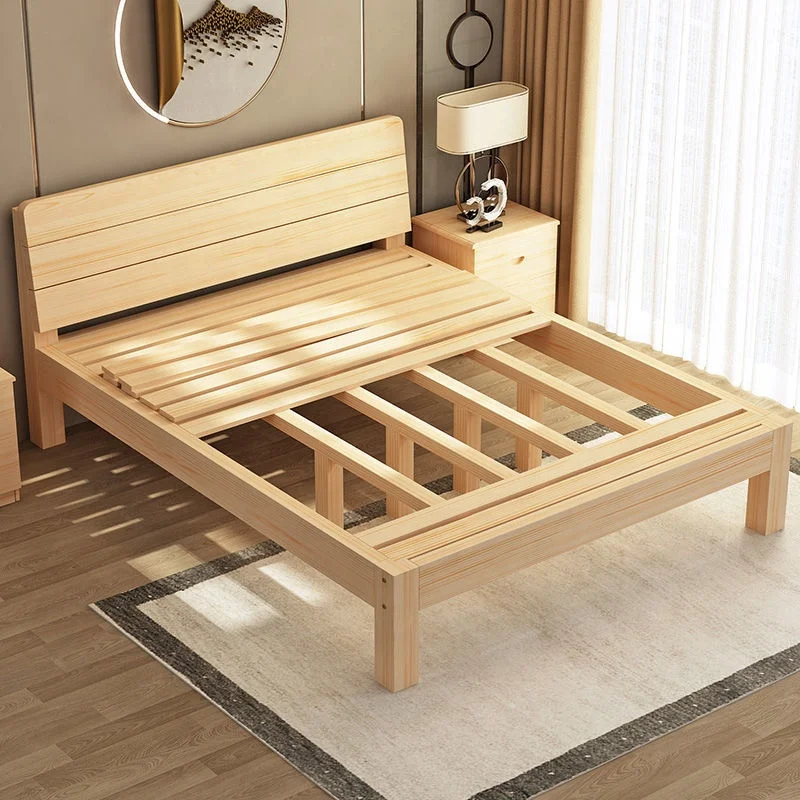 High-quality solid wood modern bed made in China