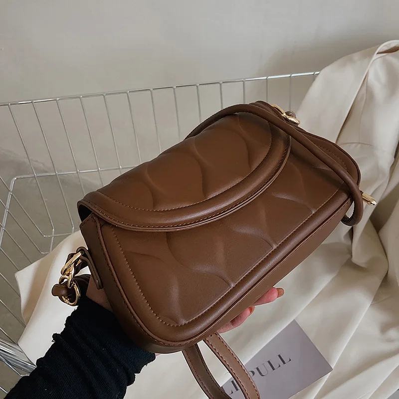 Wholesale Flap Custom PU Leather New Design One Shoulder Fashion Bags Tote Handbags