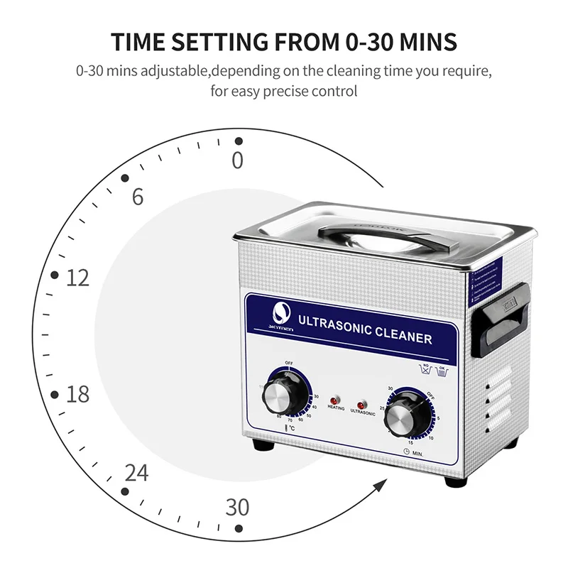 Ultra sonic bath cleaner with timer & heater spare parts cleaning 3.2L JP-020