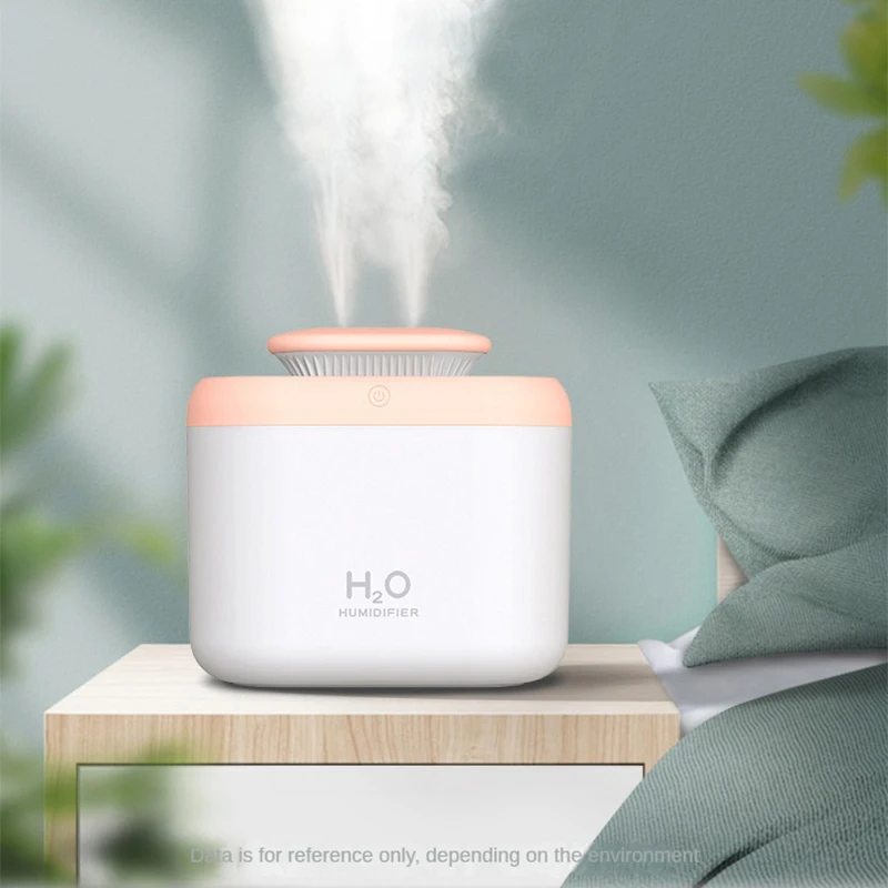 2022 Portable LED Light Mini 3300ml H2o Spray Mist Humidifier Double Wet Aroma Essential Oil Diffuser Car Usb air