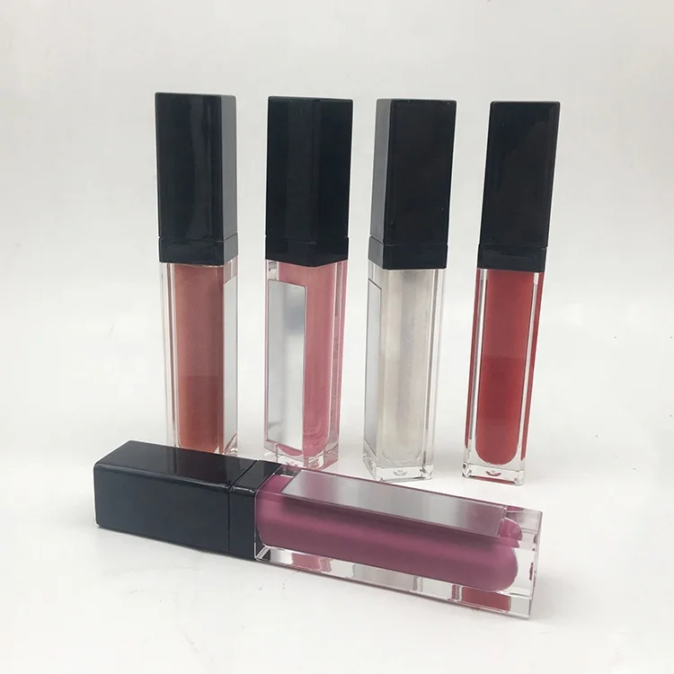 
factory price LED with mirror lip shine lip gloss high quality can choose bottles and box 