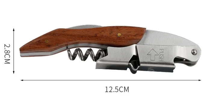 Popular Design Wine Bottle Opener Personalised Metal Screw Wine Opener Easy Grip