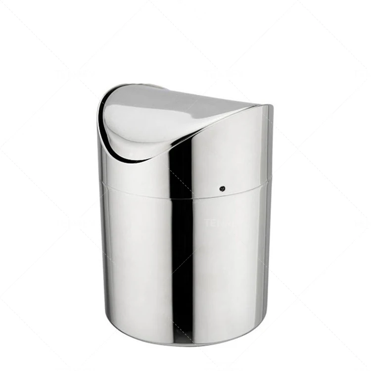 Tenrey Kitchen Household Stainless Steel Storage Packing Trash Can Garbage Waste Bin