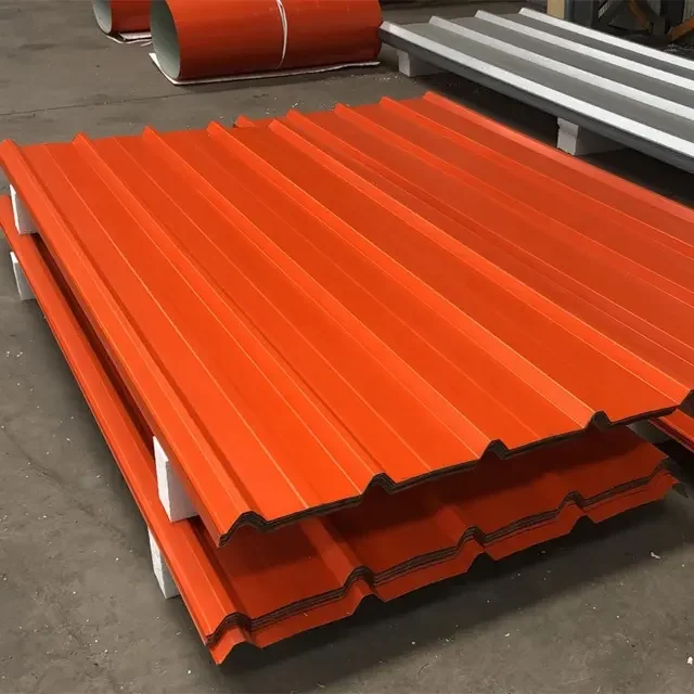 PPGI steel corrugated roofing sheet in vibrant colors