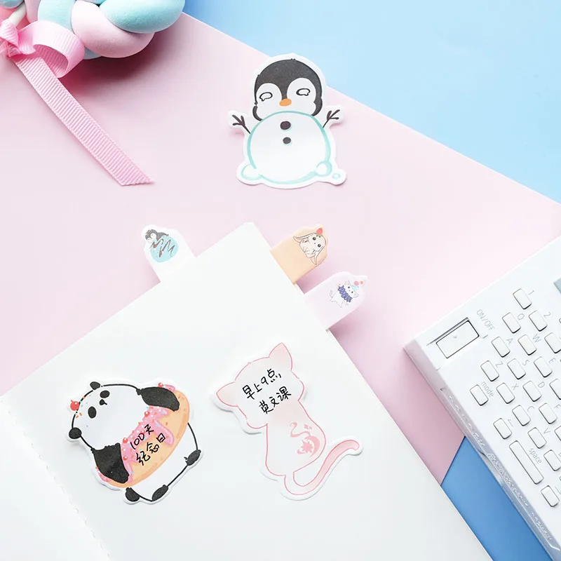 Nekoni Hot Sale Sticky Notes Pad Memo Pad Animal Self-Stick Note Pads Paper Index Bookmark Cute Kawaii Memo Note