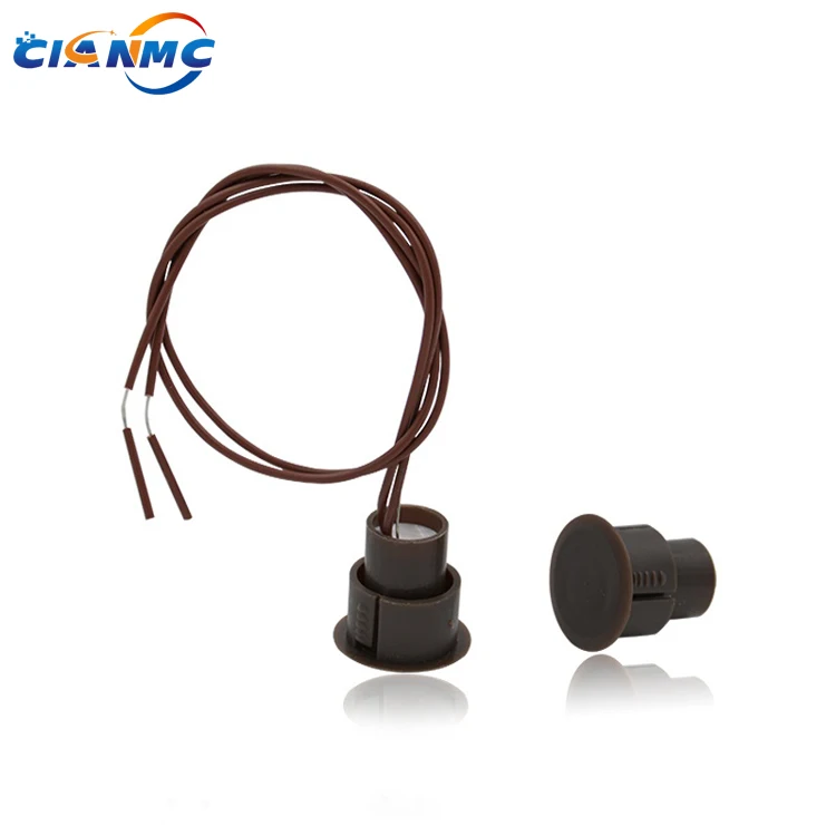 White/Black ABS Housing Normally Open/Closed Wired Magnetic Door Alarm Reed Switch With Cable On Request