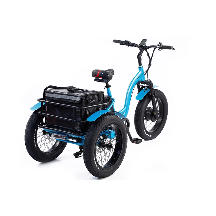 ZUKKA 20 Inch Fat Tire Electric Tricycle Alloy Frame E-Trike With Front Hub Motor 36V500W and 15Ah Lithium Battery