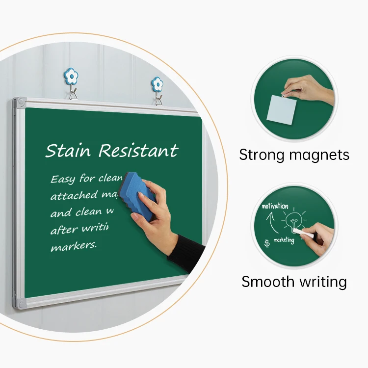 Magnetic Aluminum Frame Chalk Board Blackboard Green Board For Student Drawing Writing