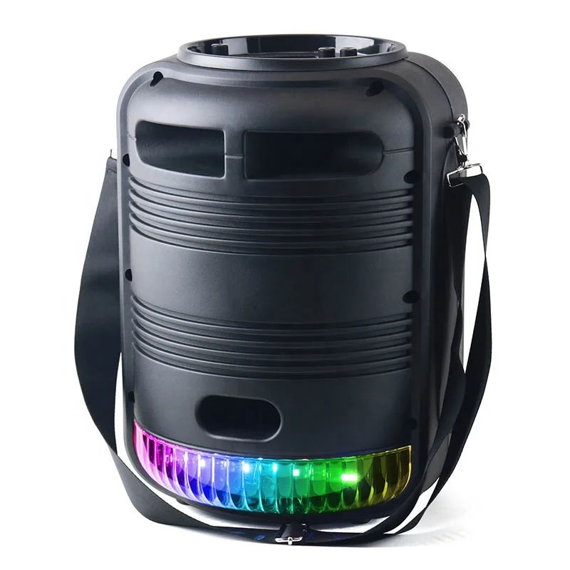 PARLANTE PORTATIL CON SUBWOOFER DE 8 10 12 15 PULGADAS Karaoke Usb Luz Led