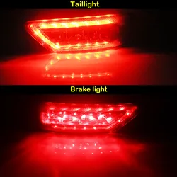Red Lens 20-SMD 3030 LED Bumper Reflector Marker Lights For 2011-up Jeep Grand Cherokee WK2 Compass and Dodge  Red Tail Lights