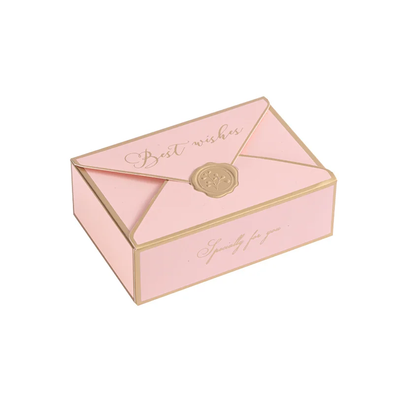 Custom Luxury European Creative Candy Envelope Gift Box Wedding Party Favors Chocolate Paper Gift Packing Cardboard Box