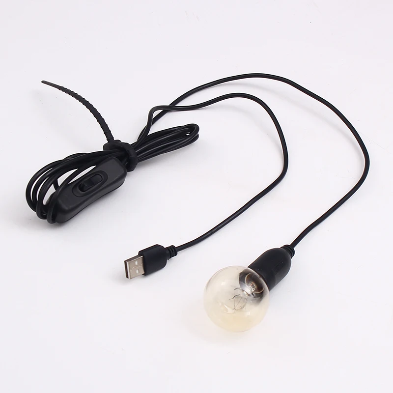 Outdoor String Lights Bulbs Hanging Garden tent Lamp LED Bulb with Switch LED Light Bulb For Adapter Power Bank