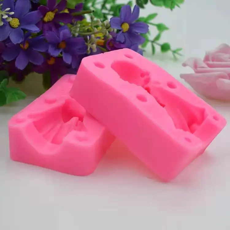OEM Angel Girl Boy shape Wedding Girl Fondant diy Silicone Mold DIY Baking 3D decoration Gypsum Mold candle