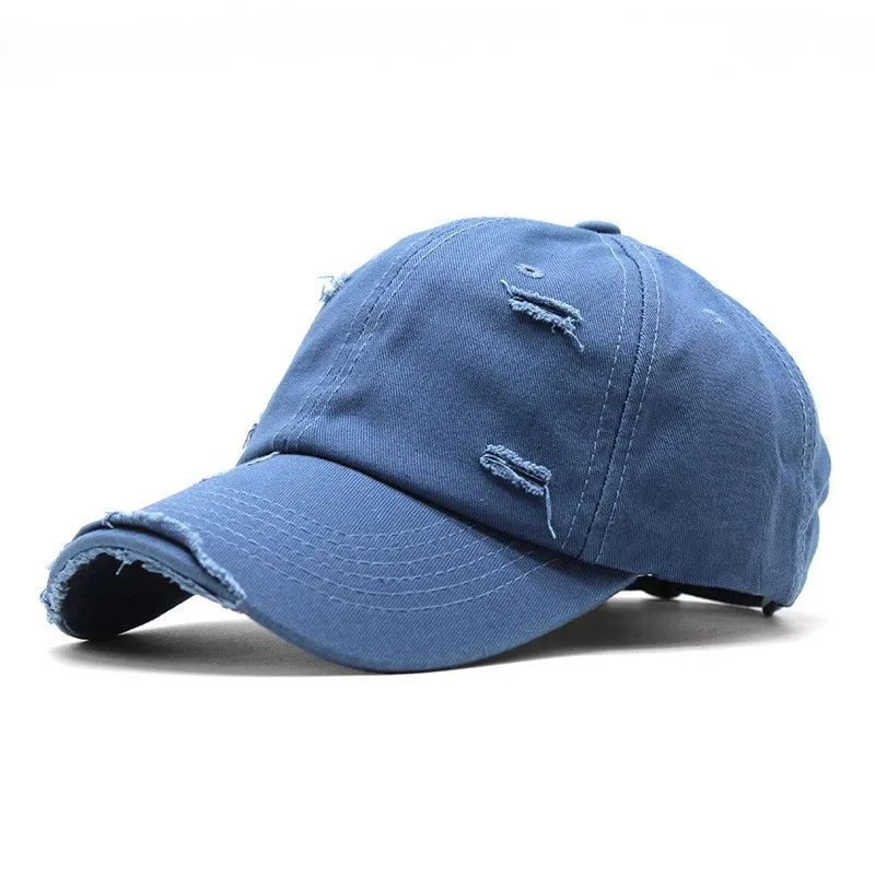 Wholesale High Quality Summer Washed Baseball Hats Shabby Vintage Fashion Cowboy Tie Dye Baseball Hat Street Casual Turkey Hat
