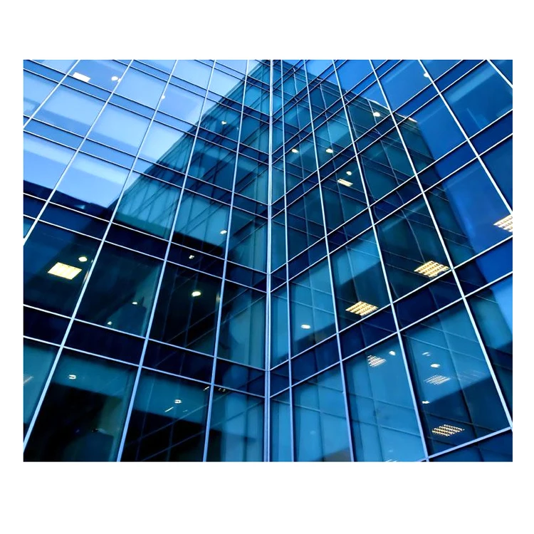Glass building exterior curtain wall window price unitized system aluminum glass curtain wall