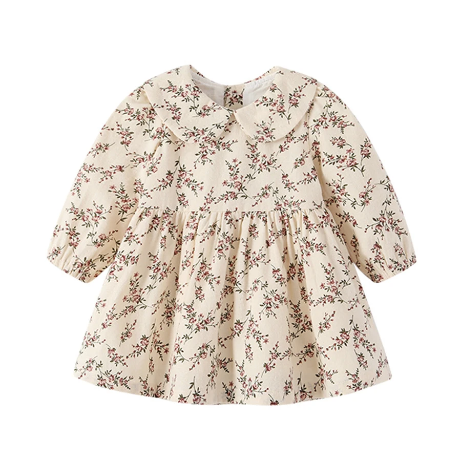 Юбка на заказ, Детская Весенняя 2024, новое платье в винтажном стиле с цветочным принтом для девочек, модная Осенняя милая детская юбка с лацканами