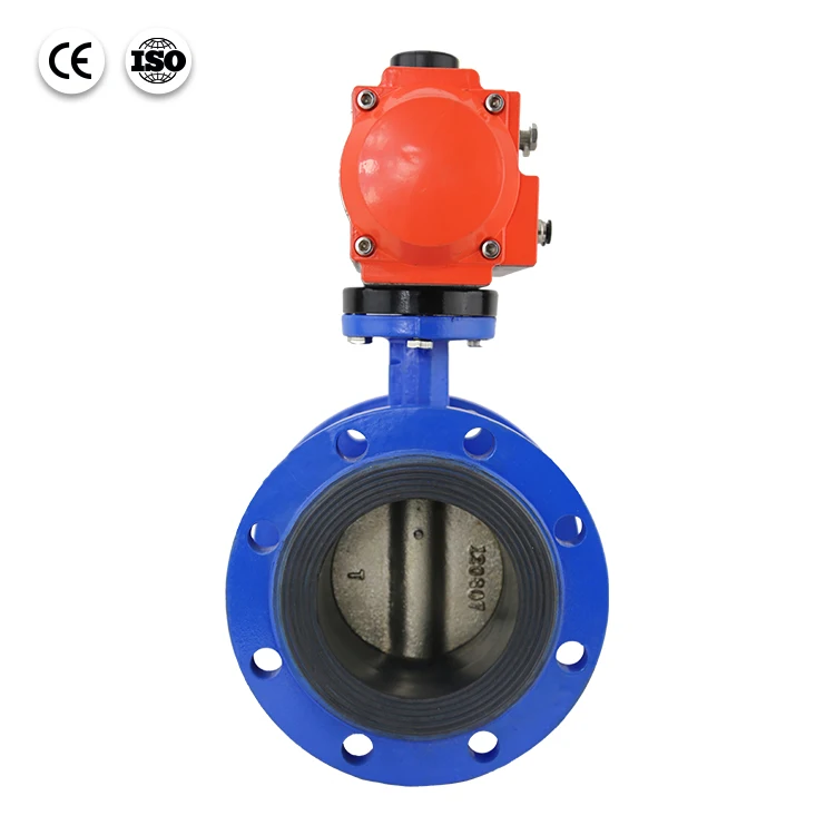 Bundor DN50-1200 pneumatic actuator flanged end ductile iron butterfly valve manufacturer
