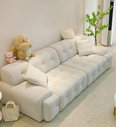 YOUTAI Italian Minimalist Rochburghe Sofa Bed 3D Design Sense Sofa Bed Living Room Motorised Telescopic Sofa