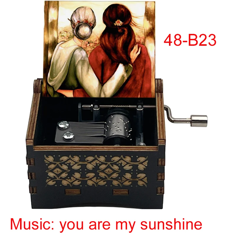 Engraved Wooden Custom Music Box With Photo Christmas Gifts for Kids  Mom& Dad Gifts New